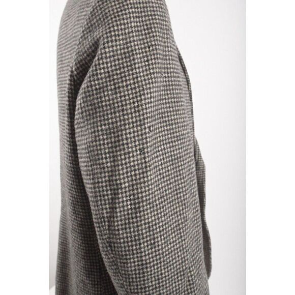 Woolrich Mens Wool Houndstooth Blazer Suit Jacket Large Black White Sport Coat - Picture 5 of 7